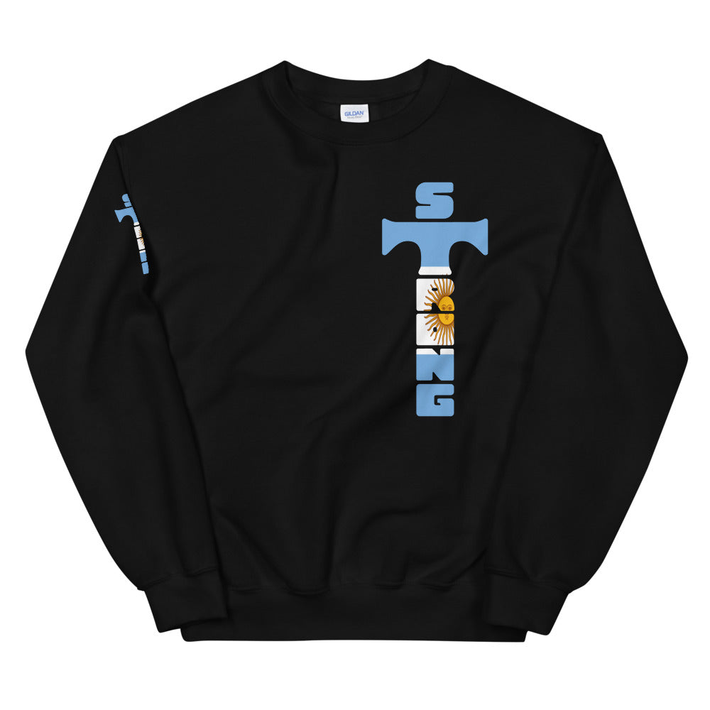 Argentina Flag Cross Strong Unisex Sweatshirt