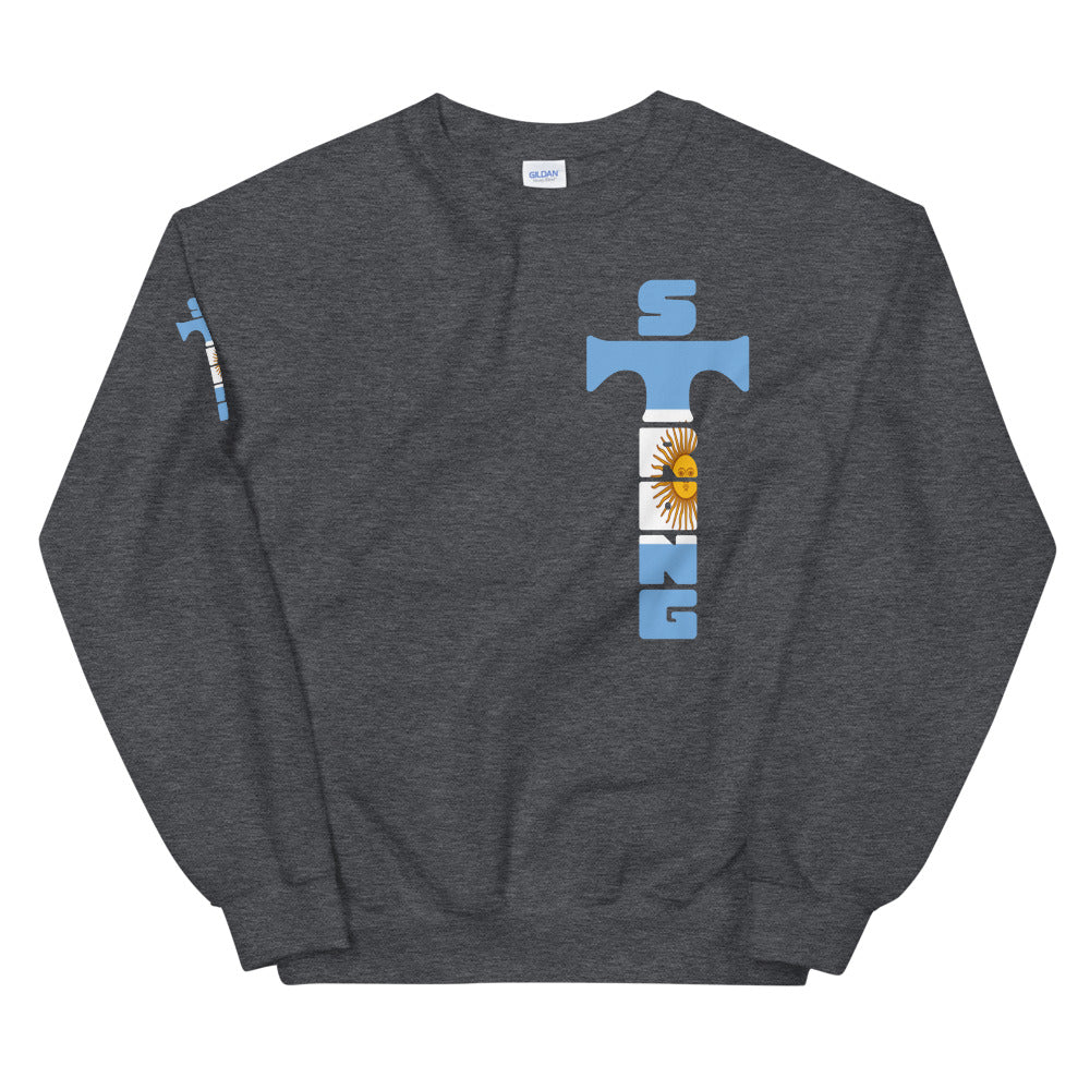 Argentina Flag Cross Strong Unisex Sweatshirt
