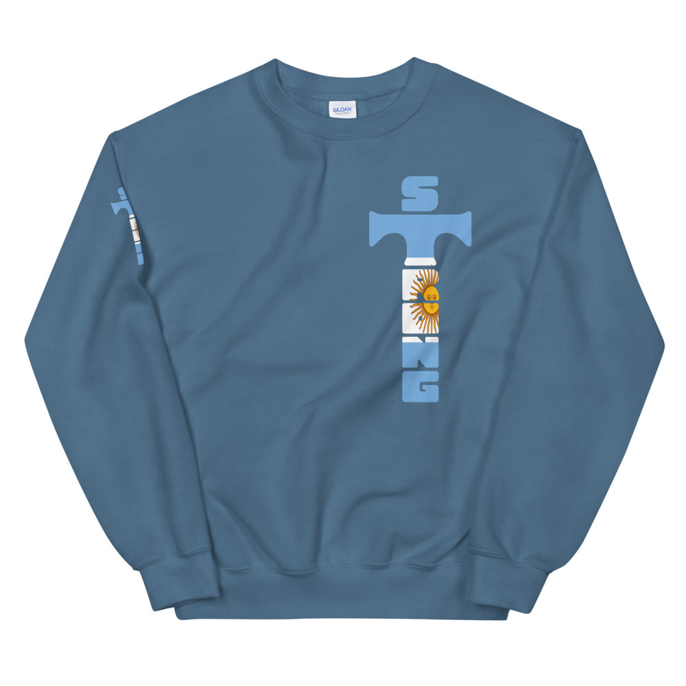 Argentina Flag Cross Strong Unisex Sweatshirt