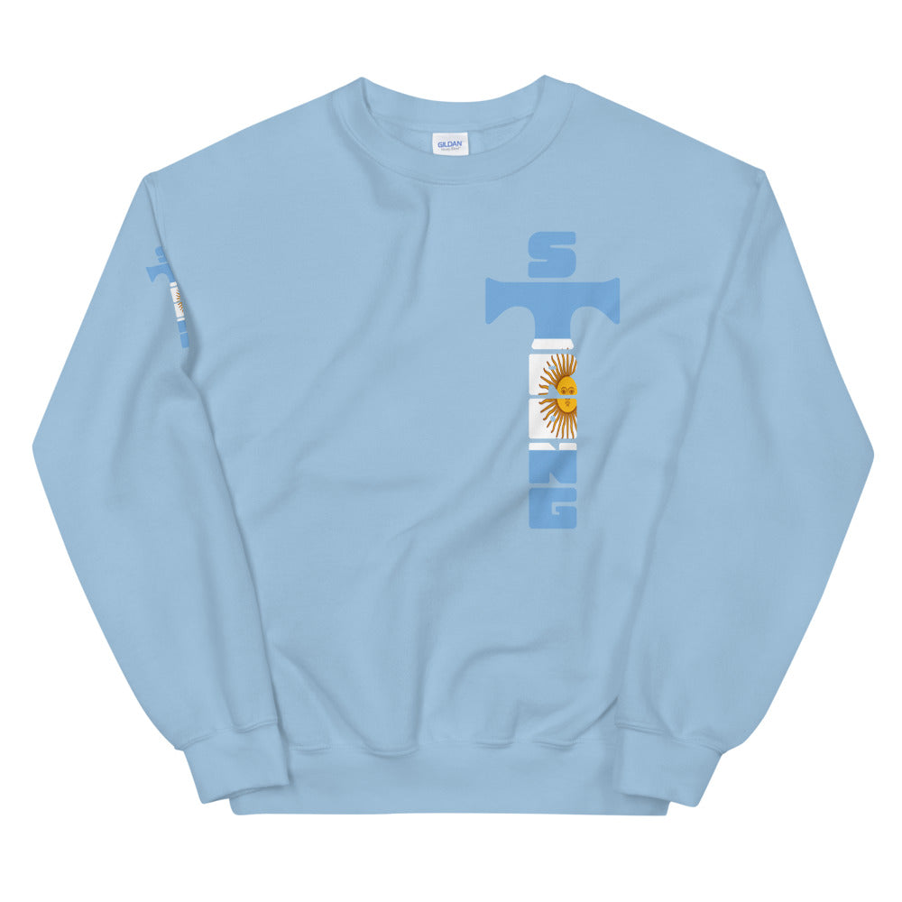 Argentina Flag Cross Strong Unisex Sweatshirt
