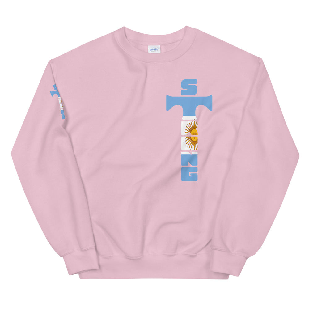 Argentina Flag Cross Strong Unisex Sweatshirt