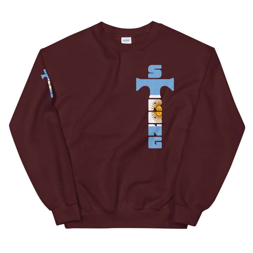 Argentina Flag Cross Strong Unisex Sweatshirt
