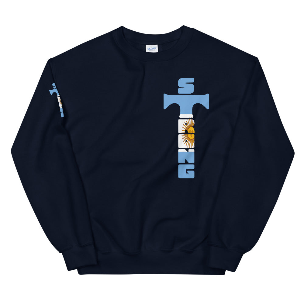 Argentina Flag Cross Strong Unisex Sweatshirt
