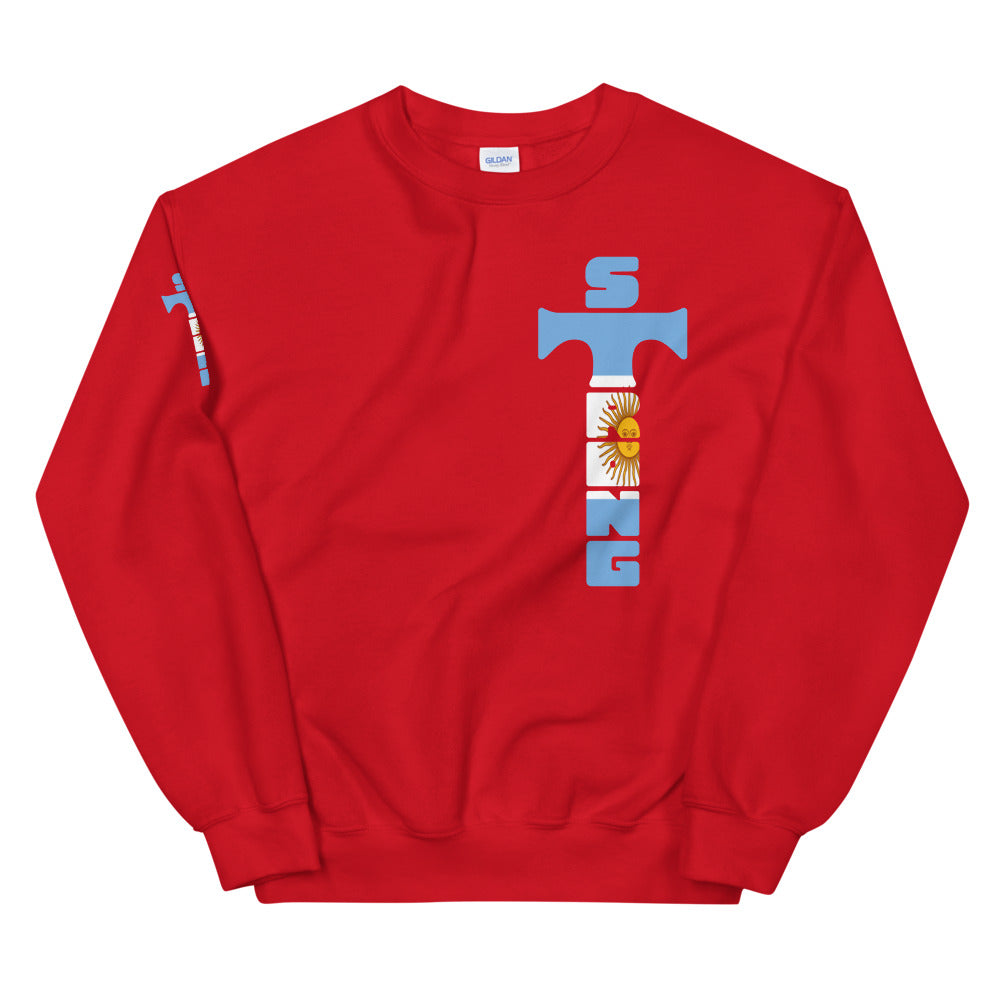 Argentina Flag Cross Strong Unisex Sweatshirt