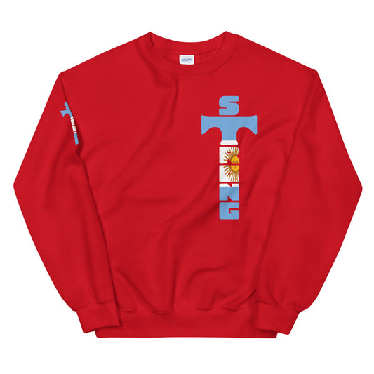 Argentina Flag Cross Strong Unisex Sweatshirt