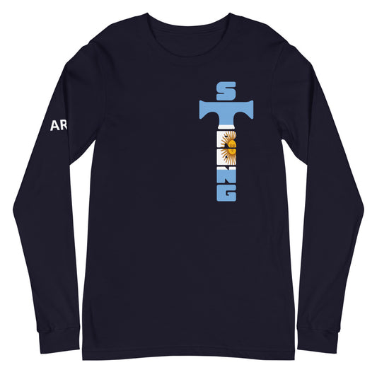 Argentina Flag Unisex Long Sleeve Tee